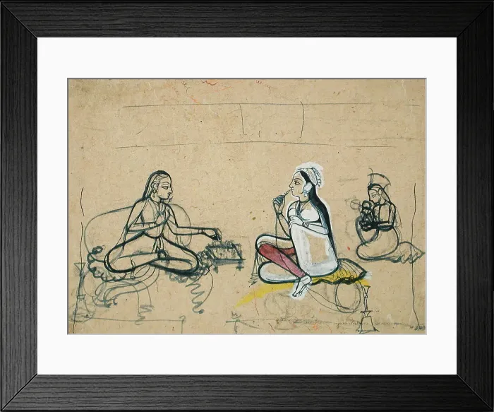 Framed Print : Women Playing a Game of Chess, c1700. Creator: Unknown Framed Print : Women Playing a Game of Chess, c1700. Creator: Unknown