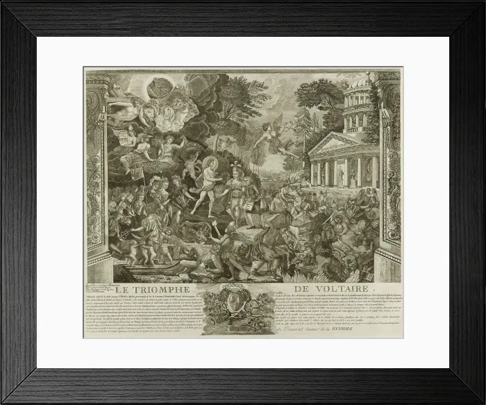 Framed Print : Le Triomphe de Voltaire, 1778 / 79. Creator: A. Duplessis Framed Print : Le Triomphe de Voltaire, 1778 / 79. Creator: A. Duplessis