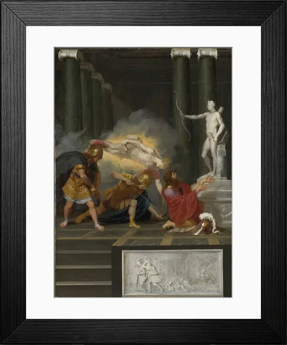 Framed Print : Achilles wounded in the Heel, 17th century. Creator: Bertholet Flemal Framed Print : Achilles wounded in the Heel, 17th century. Creator: Bertholet Flemal