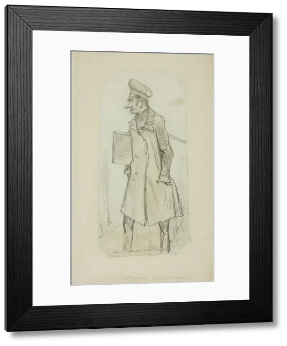 Framed Print : Caricature of Scholar, n.d. Creator: A. Lingoste Framed Print : Caricature of Scholar, n.d. Creator: A. Lingoste