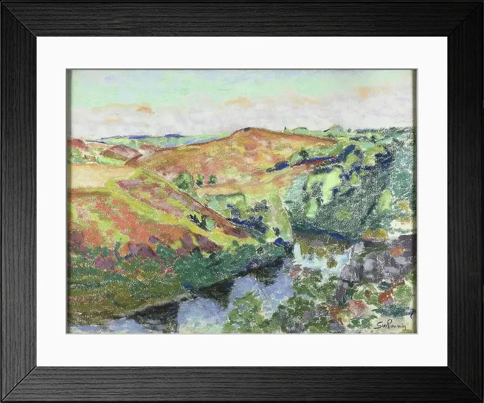 Framed Print : Landscape in Crozant, c. 1898. Creator: Armand Guillaumin Framed Print : Landscape in Crozant, c. 1898. Creator: Armand Guillaumin