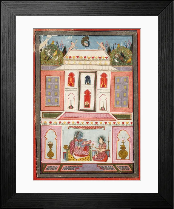 Framed Print : Dhanashri Ragini, First Wife of Dipak Raga, Folio from a Ragamala (Garland of Melodies), c1700. Creator: Unknown Framed Print : Dhanashri Ragini, First Wife of Dipak Raga, Folio from a Ragamala (Garland of Melodies), c1700. Creator: Unknown