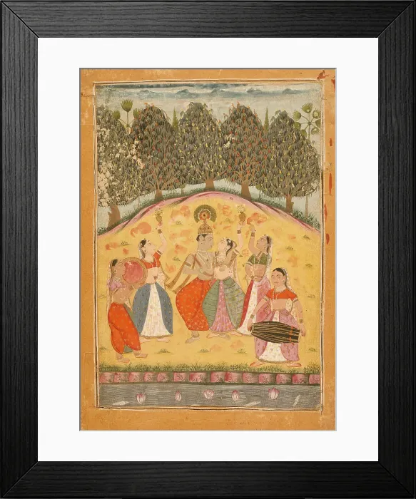 Framed Print : Vasanta Ragini, Second Wife of Dipak Raga, Folio from a Ragamala (Garland... 1700 or earlier. Creator: Unknown)