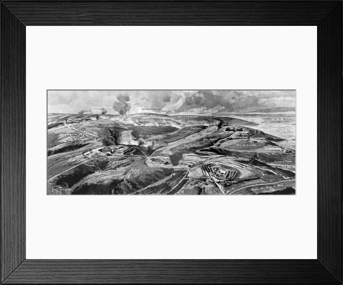 Framed Print : De Douaumont et Vaux a Souville et Tavannes, 1916. Creator: Louis Trinquier Framed Print : De Douaumont et Vaux a Souville et Tavannes, 1916. Creator: Louis Trinquier