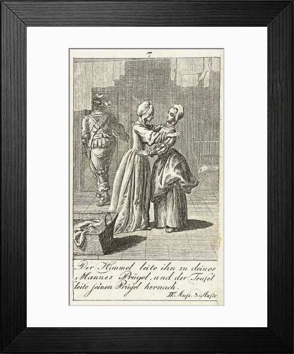 Framed Print : Plate 7 for Shakespeare's Macbeth, 1784. Creator: Daniel Nikolaus Chodowiecki