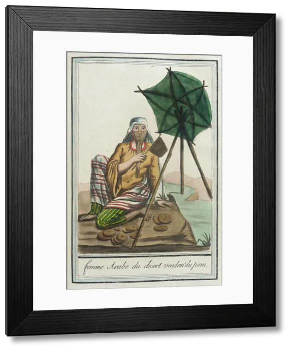 Framed Print : Costumes de Différents Pays, Femme Arabe du Desert Vendant du Pain, c1797. Creators: Jacques Grasset de Saint-Sauveur, LF Labrousse Framed Print : Costumes de Différents Pays, Femme Arabe du Desert Vendant du Pain, c1797. Creators: Jacques Grasset de Saint-Sauveur, LF Labrousse