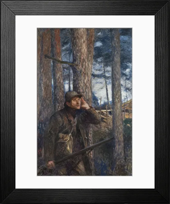 Framed Print : A Poacher, 1894. Creator: Bruno Liljefors Framed Print : A Poacher, 1894. Creator: Bruno Liljefors
