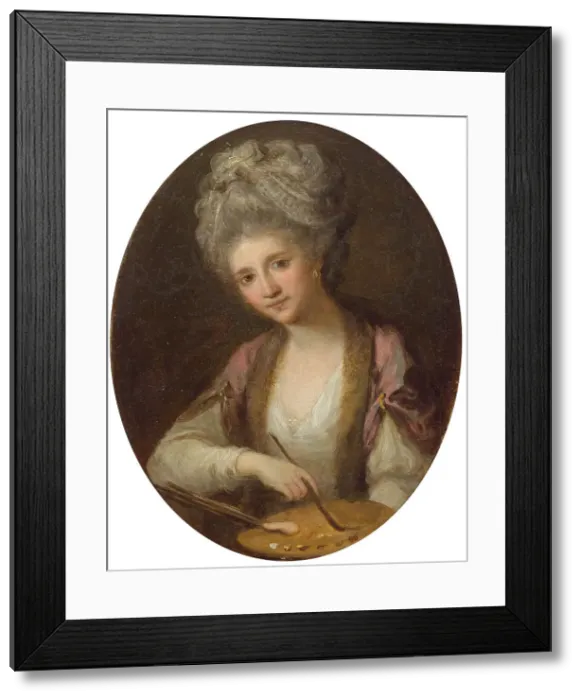 Framed Print : Self-portrait, 1780. Creator: Kauffmann, Angelika (1741-1807) Framed Print : Self-portrait, 1780. Creator: Kauffmann, Angelika (1741-1807)