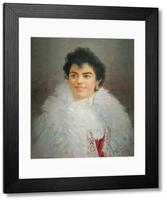 Framed Print : Self-portrait, 1899. Creator: Greffulhe, Elisabeth, Comtesse (1860-1952) Framed Print : Self-portrait, 1899. Creator: Greffulhe, Elisabeth, Comtesse (1860-1952)