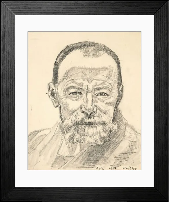 Framed Print : Self-portrait, 1916. Creator: Hodler, Ferdinand (1853-1918) Framed Print : Self-portrait, 1916. Creator: Hodler, Ferdinand (1853-1918)