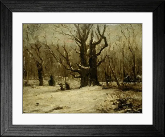 Framed Print : Winter Landscape, 1850-1877. Creator: Gustave Courbet Framed Print : Winter Landscape, 1850-1877. Creator: Gustave Courbet