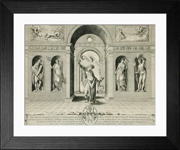 Framed Print : The Four Seasons in Niches, c1607. Creator: Aegidius Sadeler II Framed Print : The Four Seasons in Niches, c1607. Creator: Aegidius Sadeler II