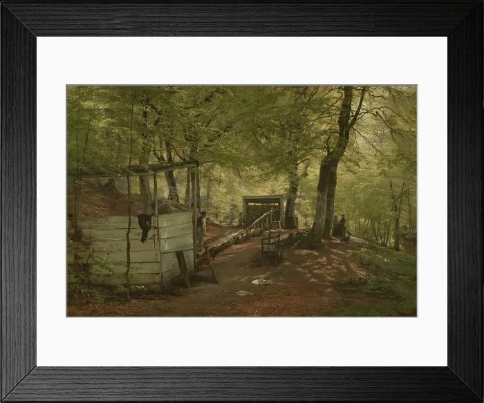 Framed Print : Skittle-alley in Saeby Forest. Spring Morning, 1882. Creator: Carl Frederik Aagaard Framed Print : Skittle-alley in Saeby Forest. Spring Morning, 1882. Creator: Carl Frederik Aagaard