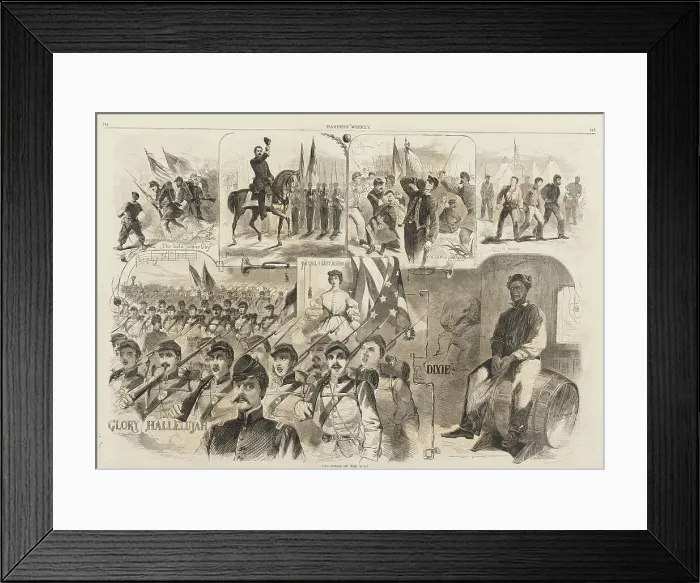 Framed Print : The Songs of the War, 1861. Creator: Unknown Framed Print : The Songs of the War, 1861. Creator: Unknown