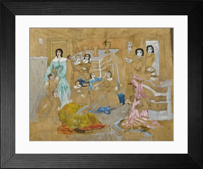 Framed Print : Figures on Golden Ground. Composition from His Illness. Creator: Carl Fredrik Hill Framed Print : Figures on Golden Ground. Composition from His Illness. Creator: Carl Fredrik Hill