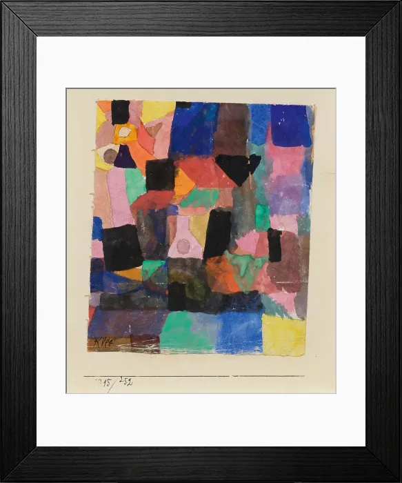 Framed Print : Small landscape, mainly with color squares, 1915. Creator: Klee, Paul (1879-1940) Framed Print : Small landscape, mainly with color squares, 1915. Creator: Klee, Paul (1879-1940)
