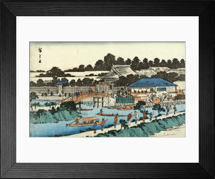 Framed Print : Myokendo Temple in Yanagizaki, Mid-1830s to mid-1840s. Creator: Ando Hiroshige Framed Print : Myokendo Temple in Yanagizaki, Mid-1830s to mid-1840s. Creator: Ando Hiroshige