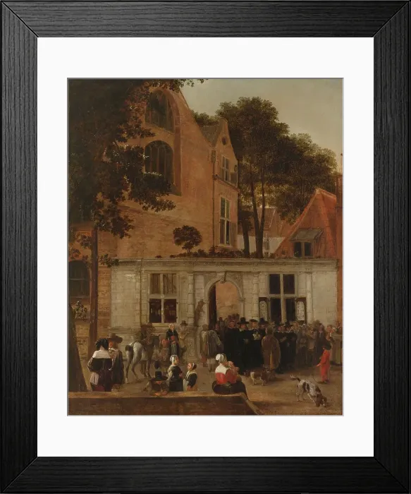 Framed Print : The Conferring of a Degree at the University of Leiden about 1650, c.1650-c.1660. Creator: Hendrick van der Burch Framed Print : The Conferring of a Degree at the University of Leiden about 1650, c.1650-c.1660. Creator: Hendrick van der Burch