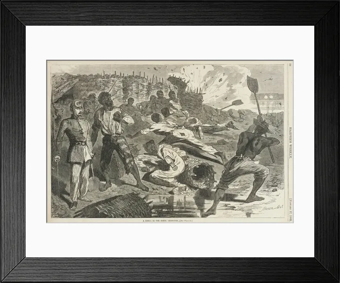 Framed Print : A Shell in the Rebel Trenches, 1863. Creator: Unknown Framed Print : A Shell in the Rebel Trenches, 1863. Creator: Unknown