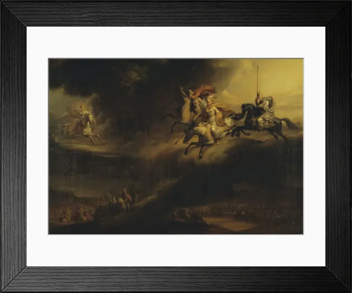 Framed Print : Valkyries Riding into Battle, mid-19th century. Creator: Johan Gustaf Sandberg Framed Print : Valkyries Riding into Battle, mid-19th century. Creator: Johan Gustaf Sandberg