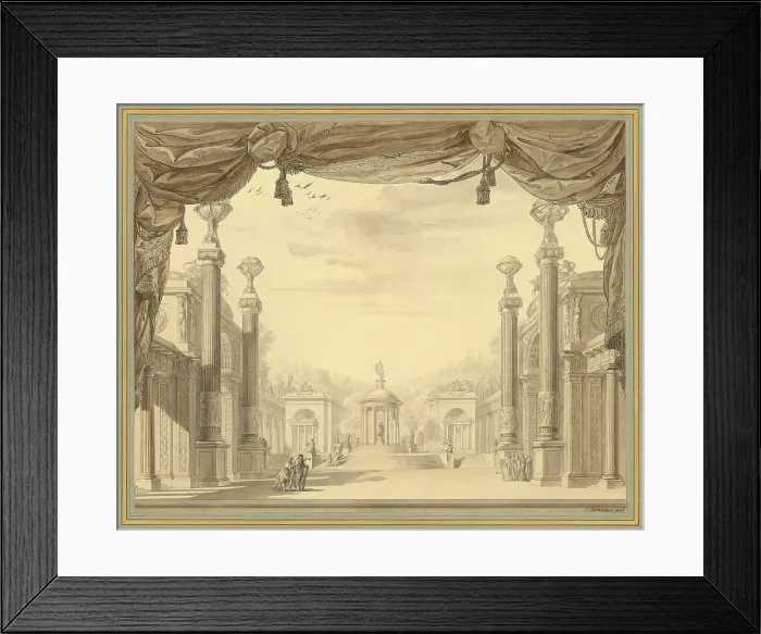Framed Print : Stage design for the Opera Alceste by von Christoph Willibald Gluck, 1776. Creator: Bélanger, François-Joseph (1744-1818). Stage design for the Opera Alceste by von Christoph Willibald Gluck, 1776 Framed Print : Stage design for the Opera Alceste by von Christoph Willibald Gluck, 1776. Creator: Bélanger, François-Joseph (1744-1818). Stage design for the Opera Alceste by von Christoph Willibald Gluck, 1776