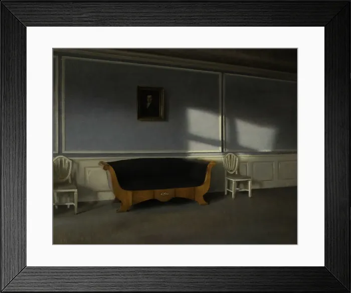 Framed Print : Sunshine in the Drawingroom III, late 19th-early 20th century. Creator: Vilhelm Hammershoi Framed Print : Sunshine in the Drawingroom III, late 19th-early 20th century. Creator: Vilhelm Hammershoi