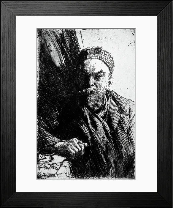Framed Print : Paul Verlaine, 1895. Creator: Anders Leonard Zorn