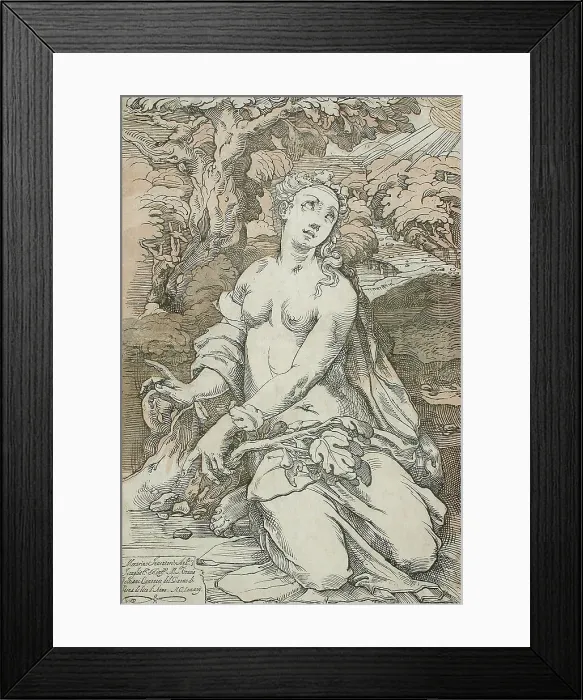 Framed Print : Eve, 1587. Creator: Andrea Andreani Framed Print : Eve, 1587. Creator: Andrea Andreani