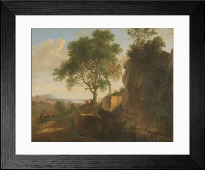 Framed Print : Italian landscape, 1643. Creator: Herman van Swanevelt Framed Print : Italian landscape, 1643. Creator: Herman van Swanevelt