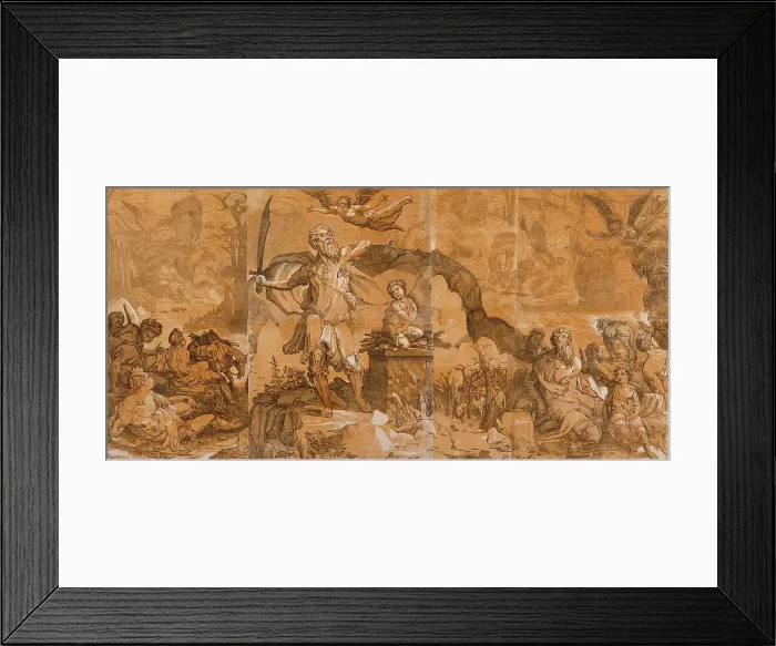 Framed Print : The Sacrifice of Isaac, 1586. Creator: Andrea Andreani Framed Print : The Sacrifice of Isaac, 1586. Creator: Andrea Andreani