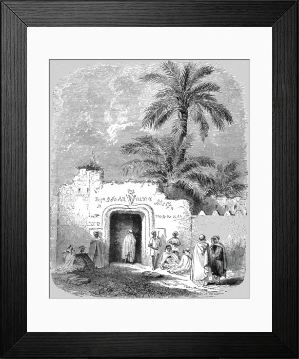 Framed Print : Baba Achmed Gateway at Onergla; A Naturalist's Ride in the Atlas Mountains, 1875. Creator: Unknown Framed Print : Baba Achmed Gateway at Onergla; A Naturalist's Ride in the Atlas Mountains, 1875. Creator: Unknown