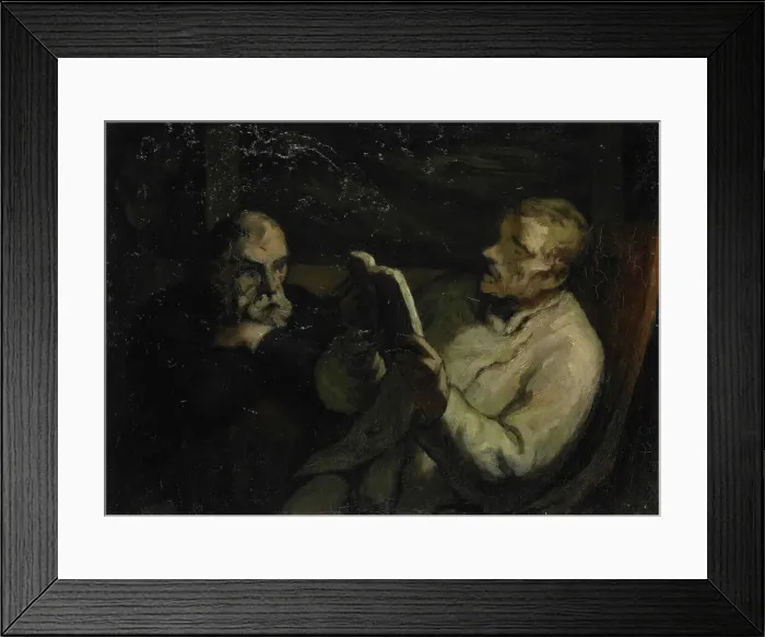 Framed Print : The Reading, c.1857. Creator: Honore Daumier