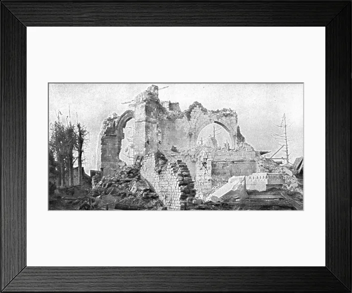 Framed Print : Clery Repris; Les ruines de l'eglise, 1916. Creator: Unknown Framed Print : Clery Repris; Les ruines de l'eglise, 1916. Creator: Unknown