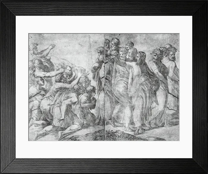Framed Print : Christ Healing Lepers, between 1540 and 1563. Creator: Andrea Schiavone Framed Print : Christ Healing Lepers, between 1540 and 1563. Creator: Andrea Schiavone