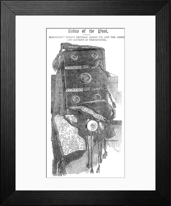 Framed Print : Manuscript treaty between Henry VII. and the Abbot and Convent of Westminster, 1860. Creator: Unknown Framed Print : Manuscript treaty between Henry VII. and the Abbot and Convent of Westminster, 1860. Creator: Unknown