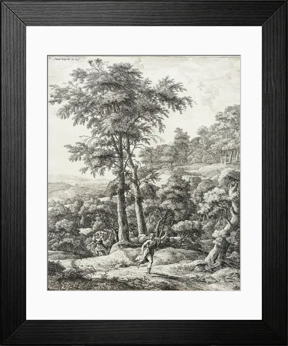 Framed Print : Apollo and Daphne, between circa 1650 and circa 1660. Creator: Anthonie Waterloo Framed Print : Apollo and Daphne, between circa 1650 and circa 1660. Creator: Anthonie Waterloo