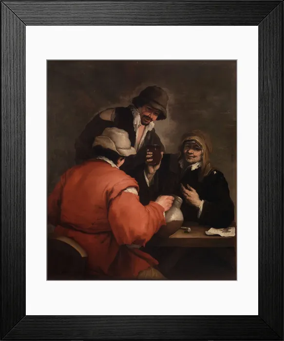 Framed Print : Tavern Scene, 1660. Creator: Giordano, Luca (1632-1705) Framed Print : Tavern Scene, 1660. Creator: Giordano, Luca (1632-1705)