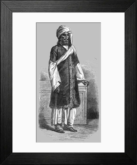 Framed Print : Old Peasant of Kumaon; Black Bear Shooting in the Himalayas, 1875. Creator: Unknown Framed Print : Old Peasant of Kumaon; Black Bear Shooting in the Himalayas, 1875. Creator: Unknown