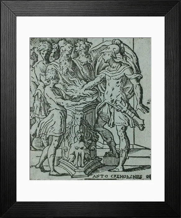 Framed Print : Mucius Scaevola, c1540. Creator: Antonio Campi Framed Print : Mucius Scaevola, c1540. Creator: Antonio Campi