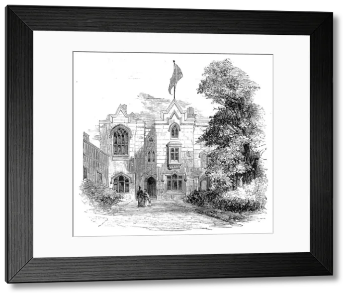 Framed Print : School for deaf and dumb infants at Old Trafford, Manchester [opened recently], 1860. Creator: Unknown