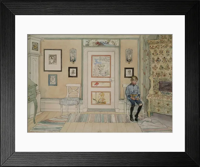 Framed Print : In the Corner. From A Home (26 watercolours), 1895. Creator: Carl Larsson Framed Print : In the Corner. From A Home (26 watercolours), 1895. Creator: Carl Larsson