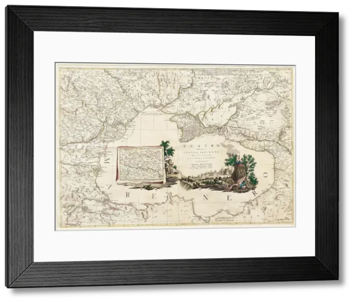 Framed Print : Teatro della Guerra presente tra la Russia e la Porta Ottomana, 1788. Creator: Zatta, Antonio (active 1757-1797) Framed Print : Teatro della Guerra presente tra la Russia e la Porta Ottomana, 1788. Creator: Zatta, Antonio (active 1757-1797)