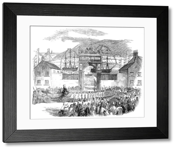 Framed Print : The Embarkation of the Prince of Wales at the Queen's Wharf, St. John's, Newfoundland, 1860. Creator: Unknown Framed Print : The Embarkation of the Prince of Wales at the Queen's Wharf, St. John's, Newfoundland, 1860. Creator: Unknown