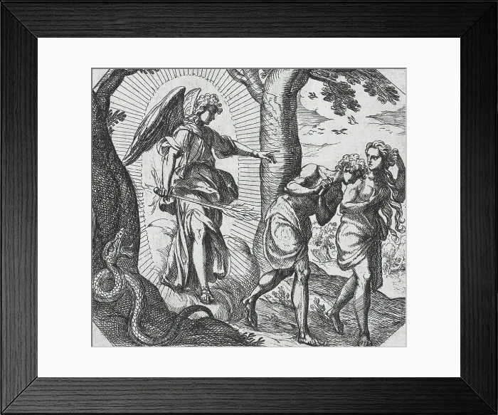 Framed Print : The Expulsion, 16th century. Creator: Antonio Tempesta Framed Print : The Expulsion, 16th century. Creator: Antonio Tempesta