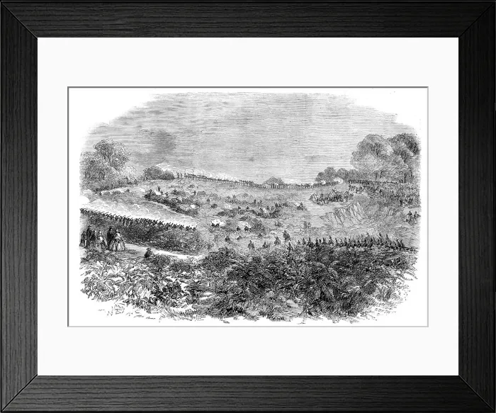 Framed Print : Field-day and Sham Fight of Volunteers on Hampstead Heath, 1860. Creator: Unknown Framed Print : Field-day and Sham Fight of Volunteers on Hampstead Heath, 1860. Creator: Unknown