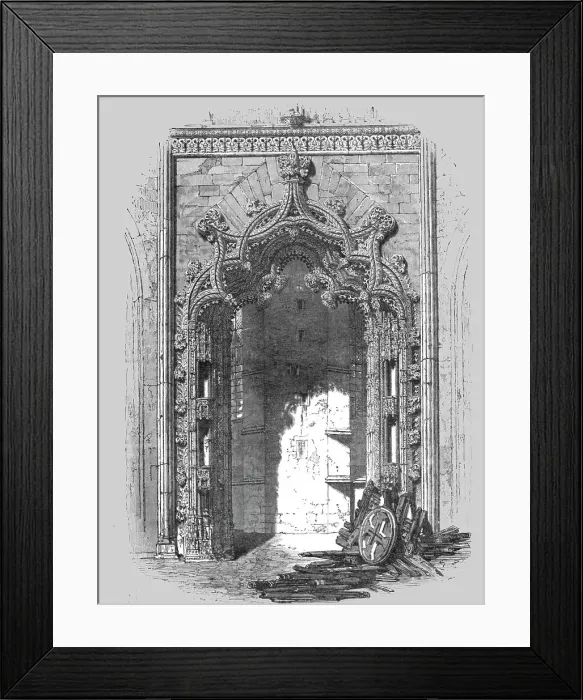 Framed Print : Archway in the Capella at Batalha; Excursions near Lisbon, 1875. Creator: Unknown Framed Print : Archway in the Capella at Batalha; Excursions near Lisbon, 1875. Creator: Unknown