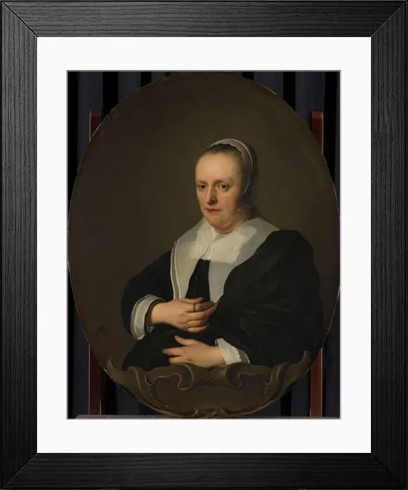 Framed Print : Portrait of Sara de Bie, 1638-1651. Creator: Jacob Adriaensz. Backer Framed Print : Portrait of Sara de Bie, 1638-1651. Creator: Jacob Adriaensz. Backer