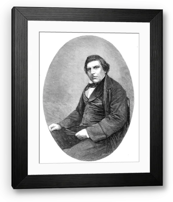 Framed Print : The late Mr. Herbert Ingram, M.P. for Boston - from a photograph by John Watkins, 1860. Creator: Smyth Framed Print : The late Mr. Herbert Ingram, M.P. for Boston - from a photograph by John Watkins, 1860. Creator: Smyth
