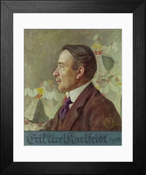 Framed Print : Erik Axel Karlfedt, the poet, 1918. Creator: Carl Larsson Framed Print : Erik Axel Karlfedt, the poet, 1918. Creator: Carl Larsson