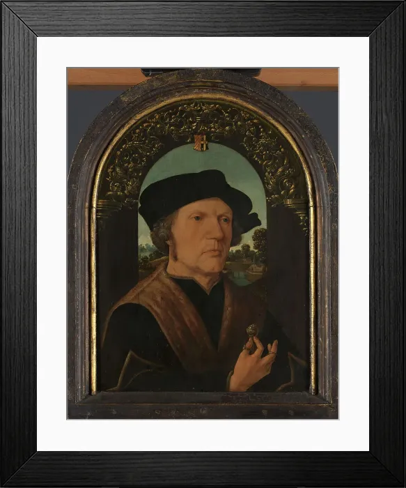Framed Print : Portrait of Jan Gerritsz van Egmond van de Nijenburg, c.1518. Creator: Workshop of Jacob Cornelisz van Oostsanen Framed Print : Portrait of Jan Gerritsz van Egmond van de Nijenburg, c.1518. Creator: Workshop of Jacob Cornelisz van Oostsanen